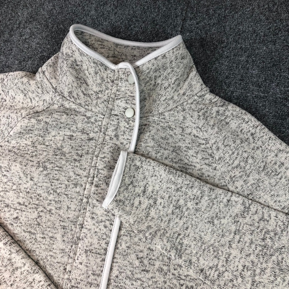 Champion Heathered Gray Fleece Mock Neck Full Zip Jacket Women's Size M